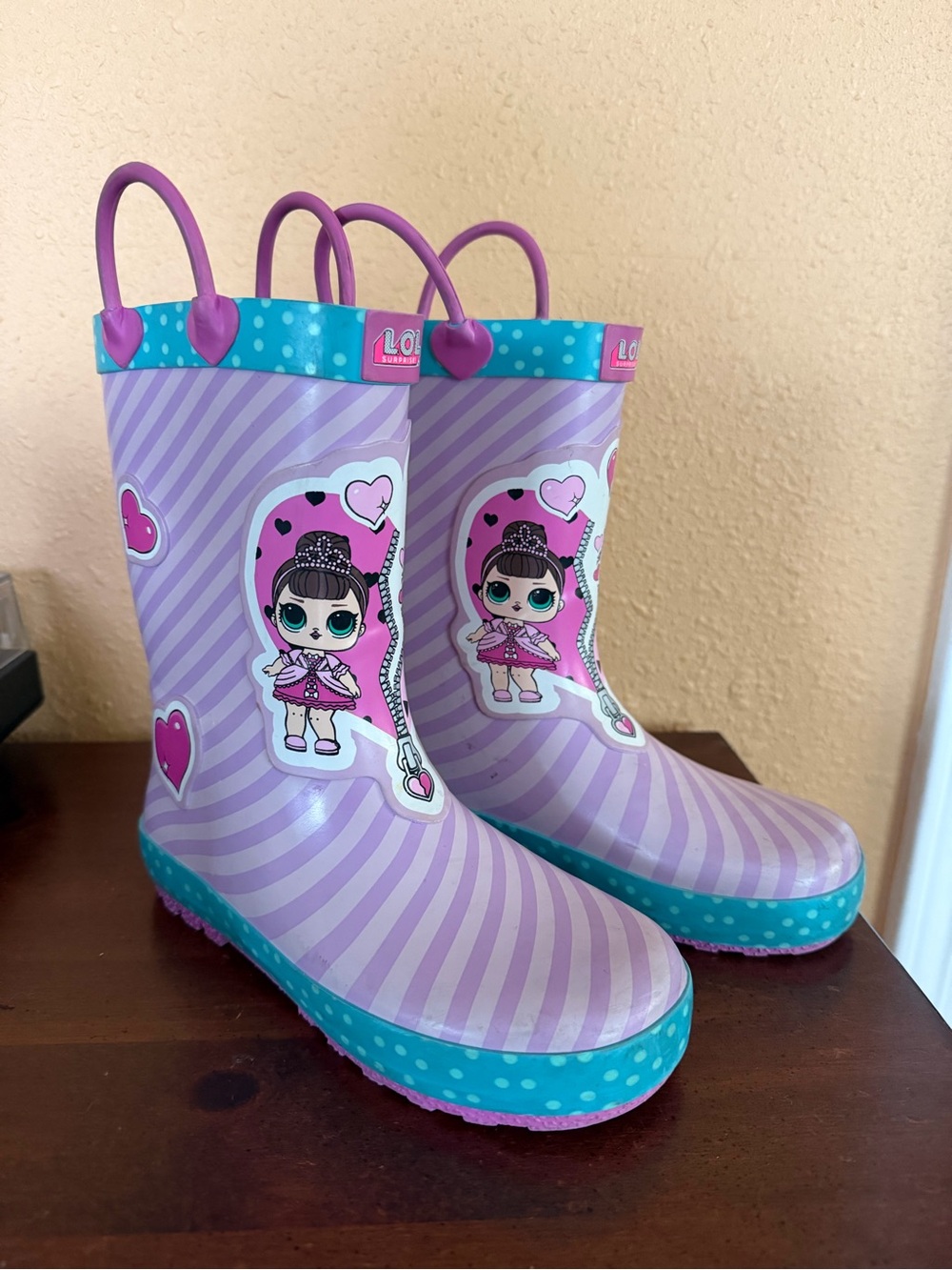 L.O.L. Surprise! Purple & Teal Girls' Character Rain Boots size 13/1